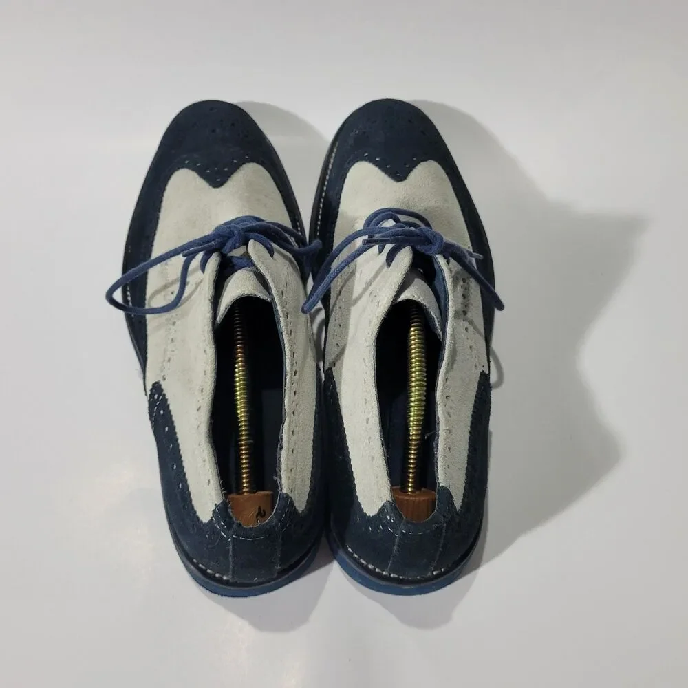 Joseph Abboud Collection Mens Suede Leather Wingtip Dress shoes Sz 8.5